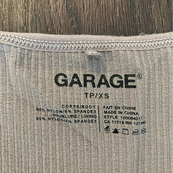 Garage brown Stella seamless plunge tank top - Picture 2 of 3